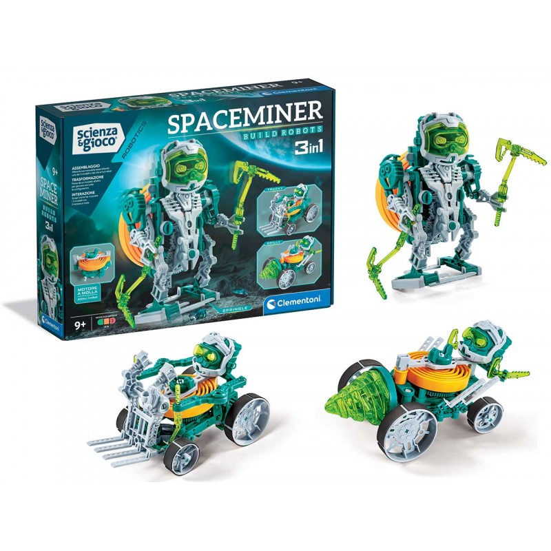 CLEMENTONI SCIENZA E GIOCO, SPACE MINER ROBOT,ANNI 9+