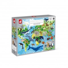 JANOD PUZZLE ANIMALI DEL MONDO WWF, ANNI 7+