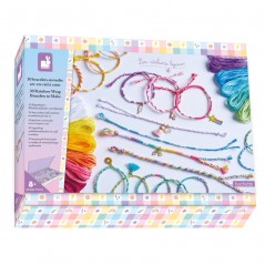 janod braccialetti dell'amicizia arcobaleno, anni 8+