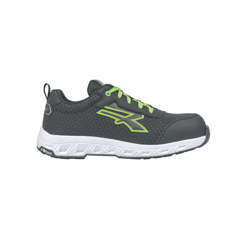 SCARPE MITCH NERO/VERDE BASSE 39         S3 UPOWER