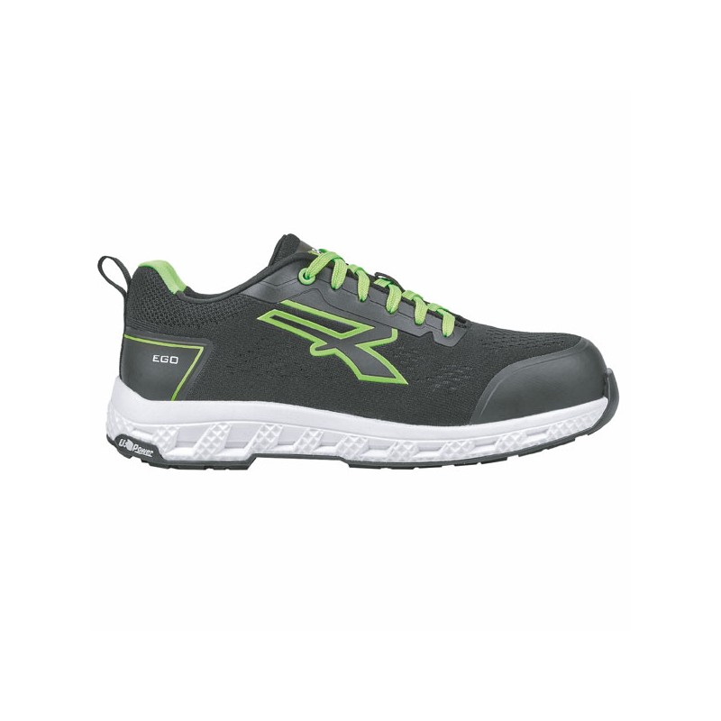 SCARPE ATON NERO/VERDE BASSE 38         S1P UPOWER