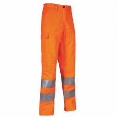 PANTALONE ALTA VISIB. ARANCIO M        VEGA UPOWER