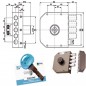 SERRATURA SIC.SEMPLICE DX POMPA      30611 MOTTURA