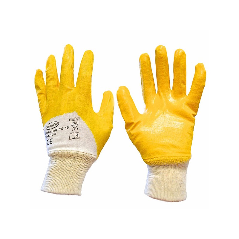 GUANTI NITRILE GIALLI POLSINO 10 EXCEL 01267 GUANTI NITRILE GIALLI POLSINO 10 EXCEL 01267