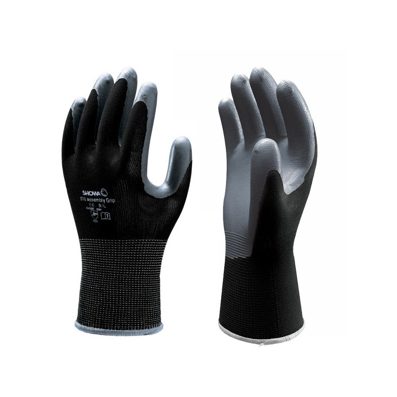 GUANTI NITRILE 370 NERI  7                   SHOWA