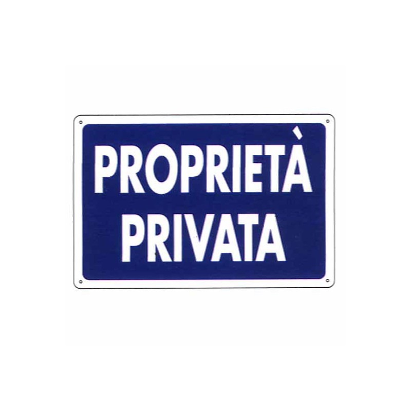 CARTELLO PROPRIETA' PRIVATA       30x 20 PLASTICA
