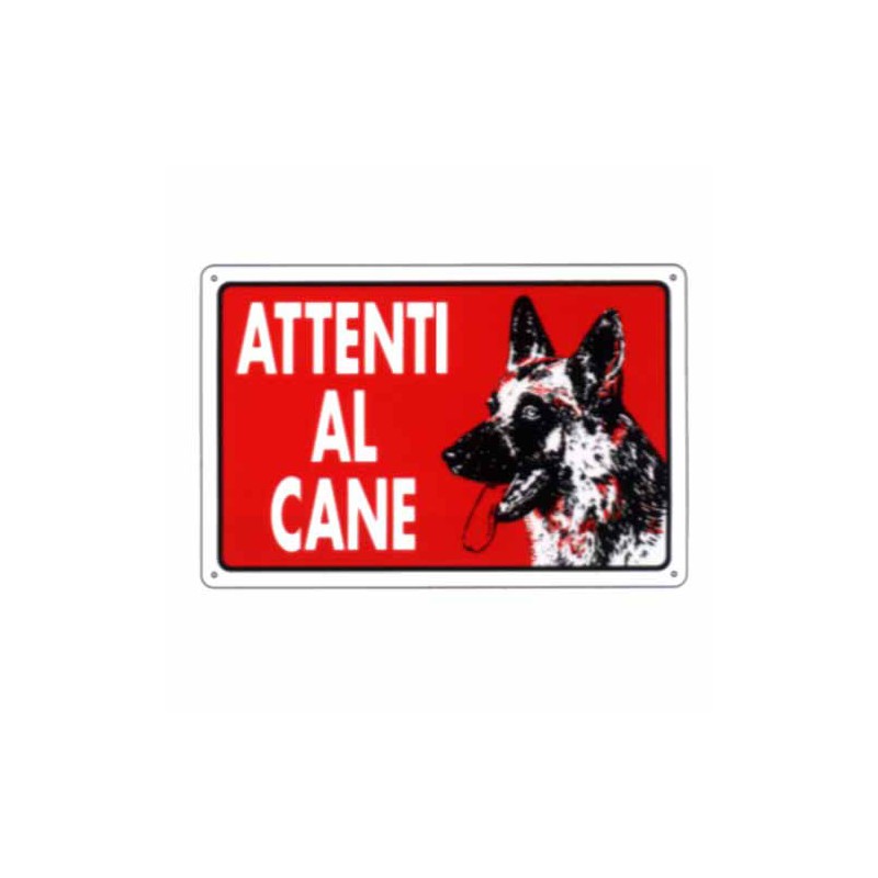 CARTELLO ATTENTI AL CANE          30x 20 PLASTICA