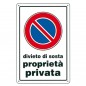 CARTELLO DIVIETO DI SOSTA P.P.    20x 30 PLASTICA