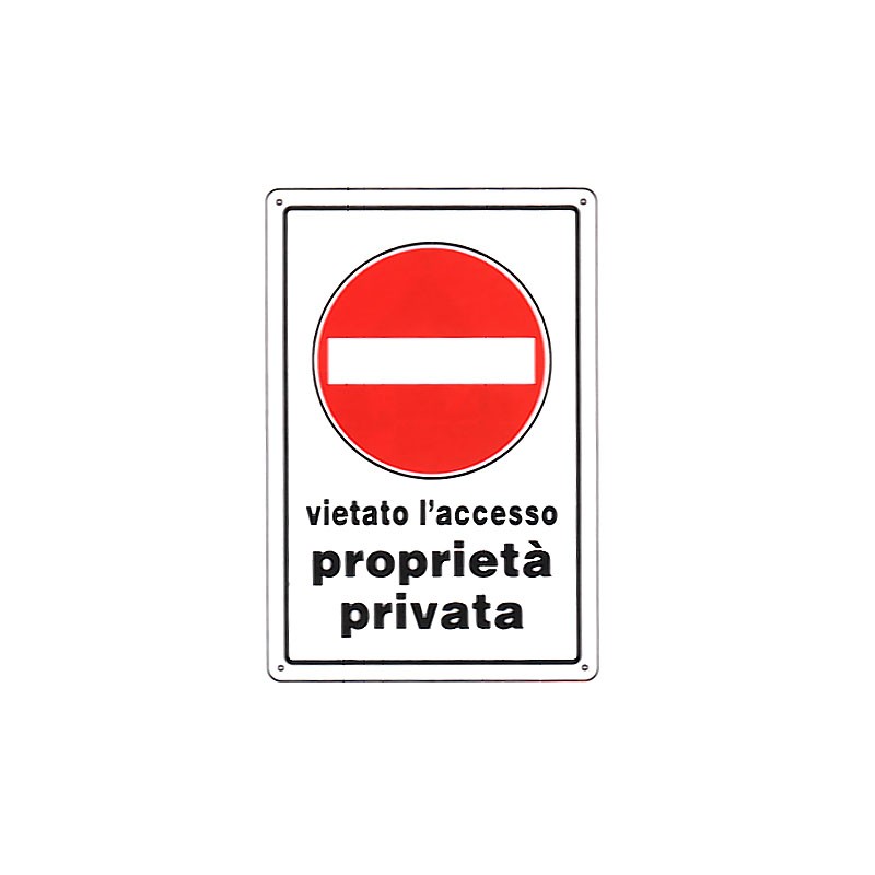 CARTELLO PROPRIETA' PRIVATA       20x 30 PLASTICA