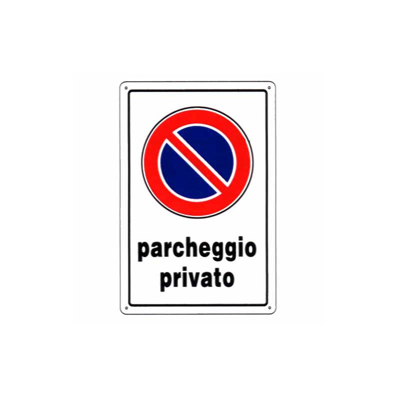 CARTELLO POSTEGGIO RISERVATO      20x 30 PLASTICA