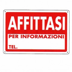 CARTELLO AFFITTASI                30x 20 PLASTICA