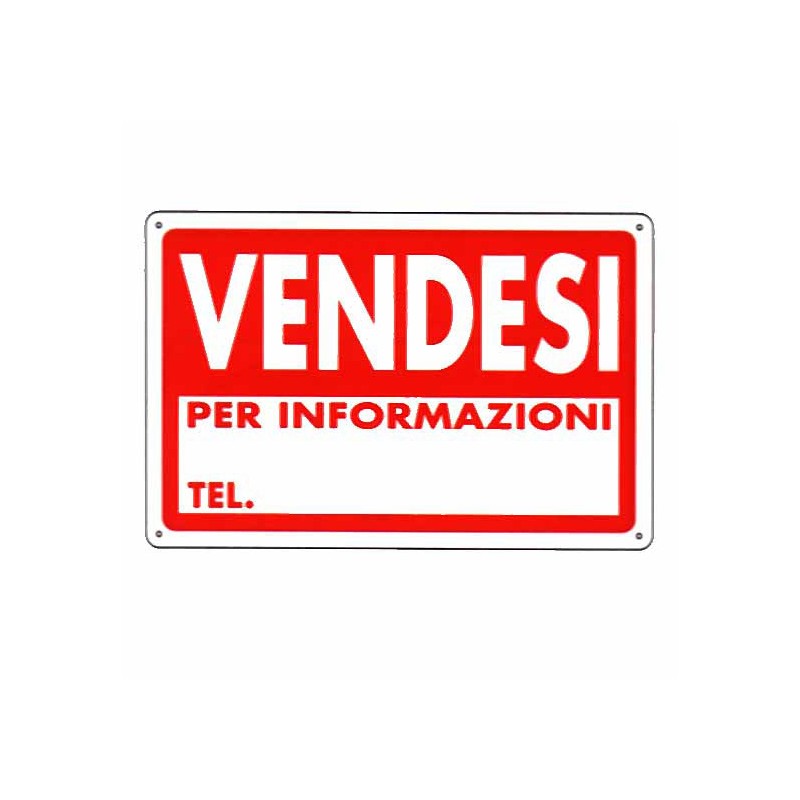 CARTELLO VENDESI 30x 20 PLASTICA CARTELLO VENDESI 30x 20 PLASTICA