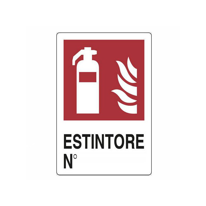 CARTELLO ESTINTORE                20x 30 PLASTICA