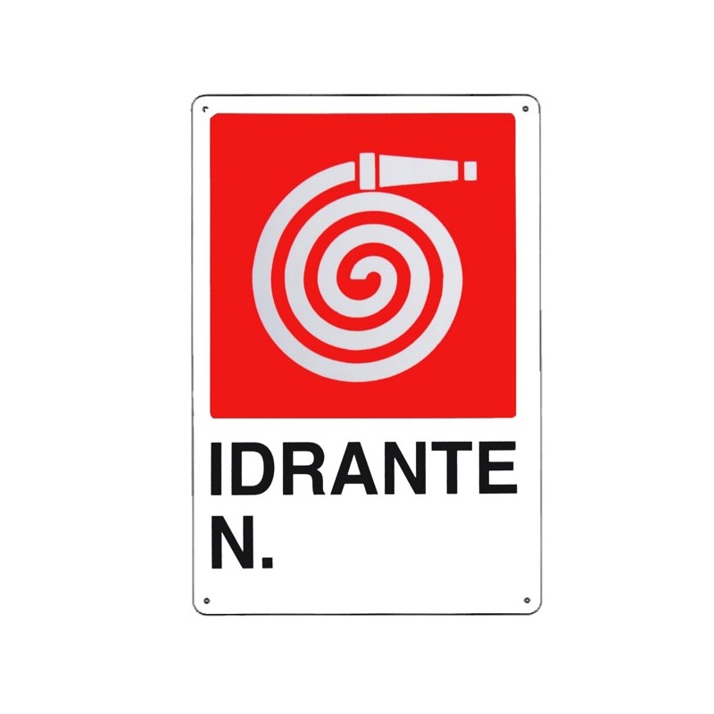 CARTELLO IDRANTE                  20x 30 PLASTICA