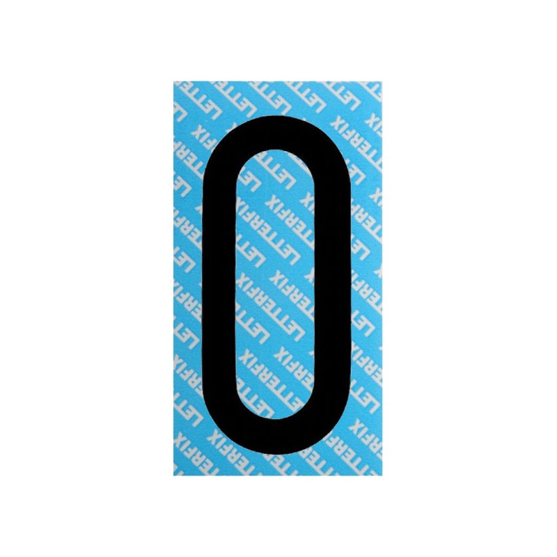 NUMERO ADESIVO NERO SERIE T80 0          LETTERFIX