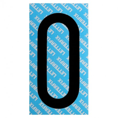 NUMERO ADESIVO NERO SERIE T80 0          LETTERFIX