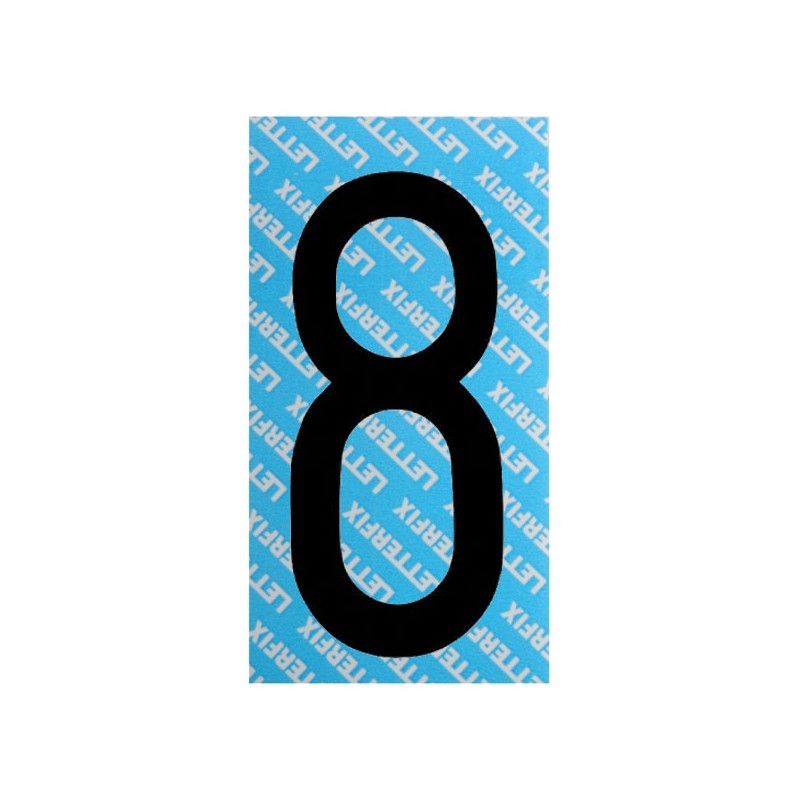 NUMERO ADESIVO NERO SERIE T80 8 LETTERFIX NUMERO ADESIVO NERO SERIE T80 8 LETTERFIX
