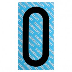 LETTERA ADESIVA NERA SERIE T80 O LETTERFIX