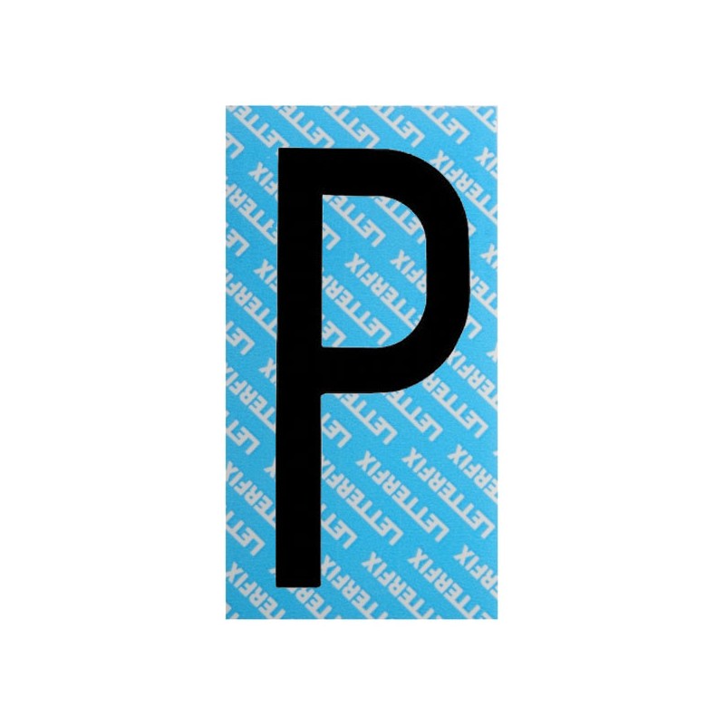 LETTERA ADESIVA NERA SERIE T80 P         LETTERFIX