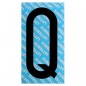 LETTERA ADESIVA NERA SERIE T80 Q         LETTERFIX
