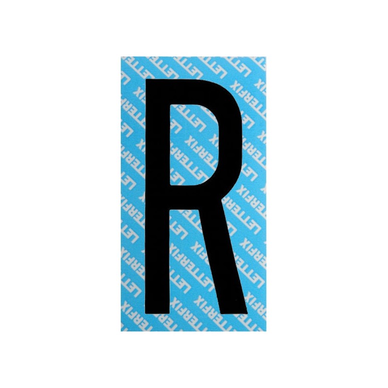 LETTERA ADESIVA NERA SERIE T80 R         LETTERFIX