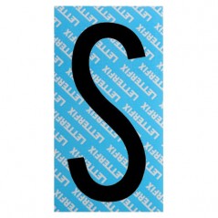 LETTERA ADESIVA NERA SERIE T80 S LETTERFIX