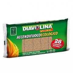ACCENDITORE CUBETTI ECOLOGICO      Pz 28 DIAVOLINA
