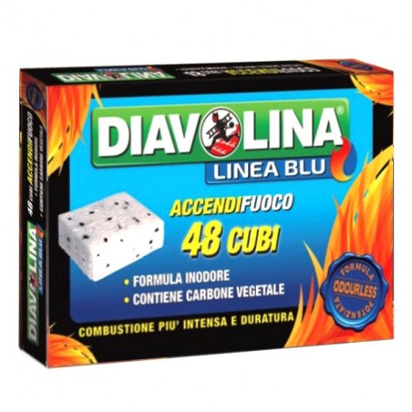 ACCENDITORE CUBETTI INODORE        Pz 48 DIAVOLINA