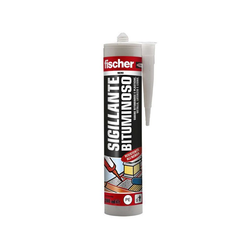 SILICONE BITUMINOSO NERO SB280      ml 280 FISCHER