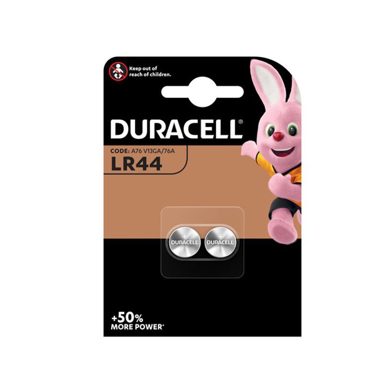 PILA BOTTONE ALKALINA Pz 2 1,5VLR44 DURACELL PILA BOTTONE ALKALINA Pz 2 1,5VLR44 DURACELL