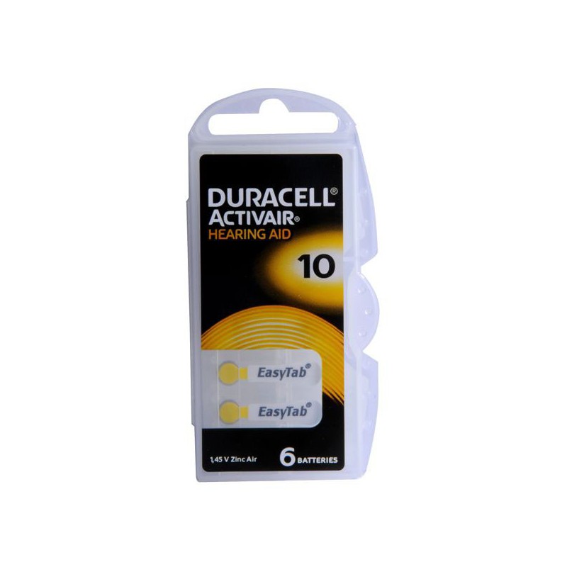 PILA BOTTONE HEARING AID       Pz 6  DA10 DURACELL