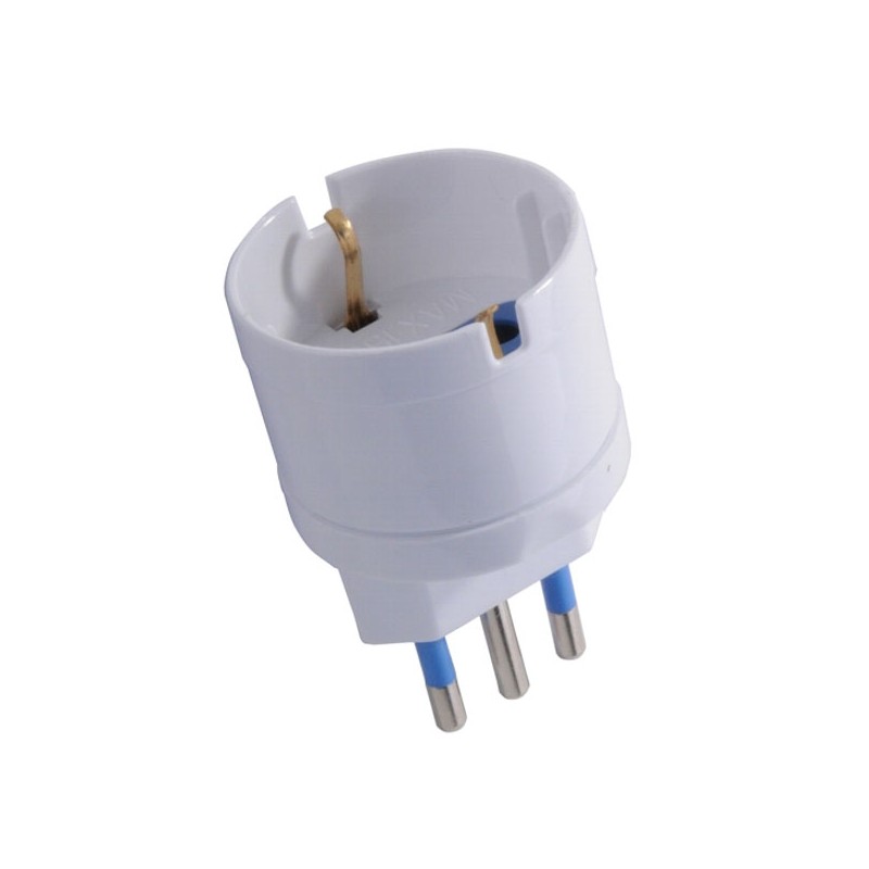 ADATTATORE 16A+T SCHUKO    BIANCO    SYNTESY 00352