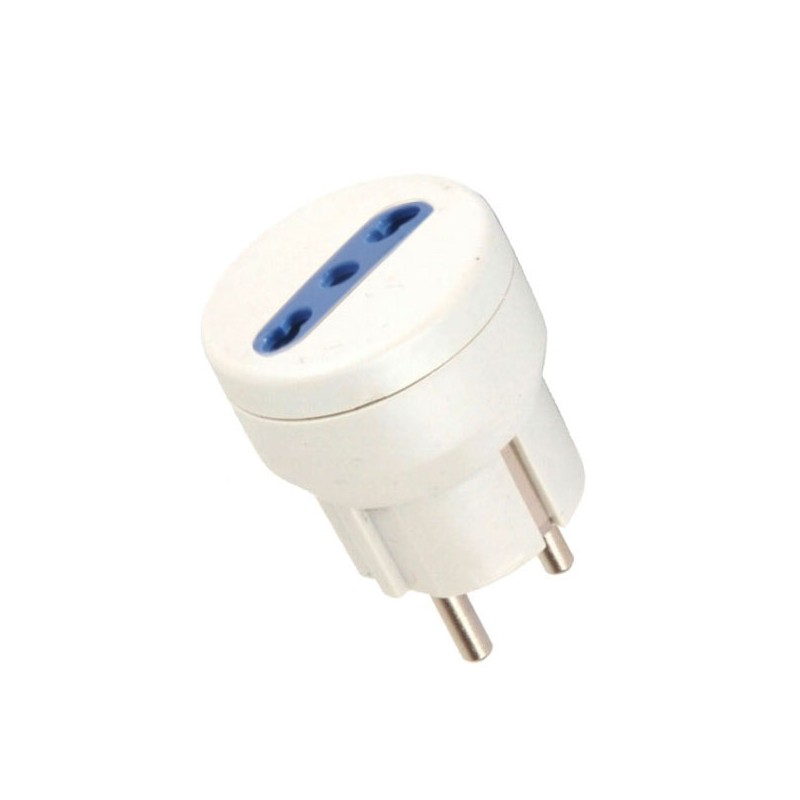ADATTATORE 10/16A+T SCHUKO BIANCO    SYNTESY 05273