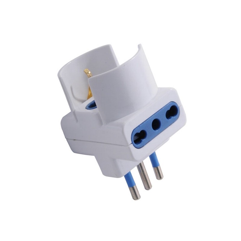 ADATTATORE TRIPLO 16A+T SK BIANCO    SYNTESY 00356