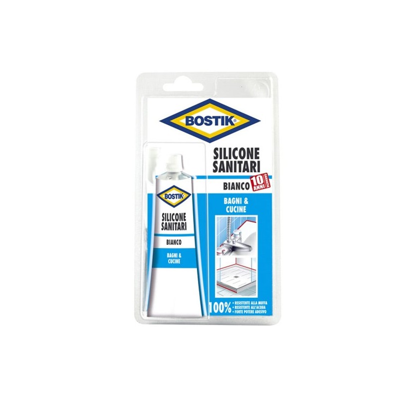 SILICONE ACETICO SANITARI   BIANCO   ml  60 BOSTIK