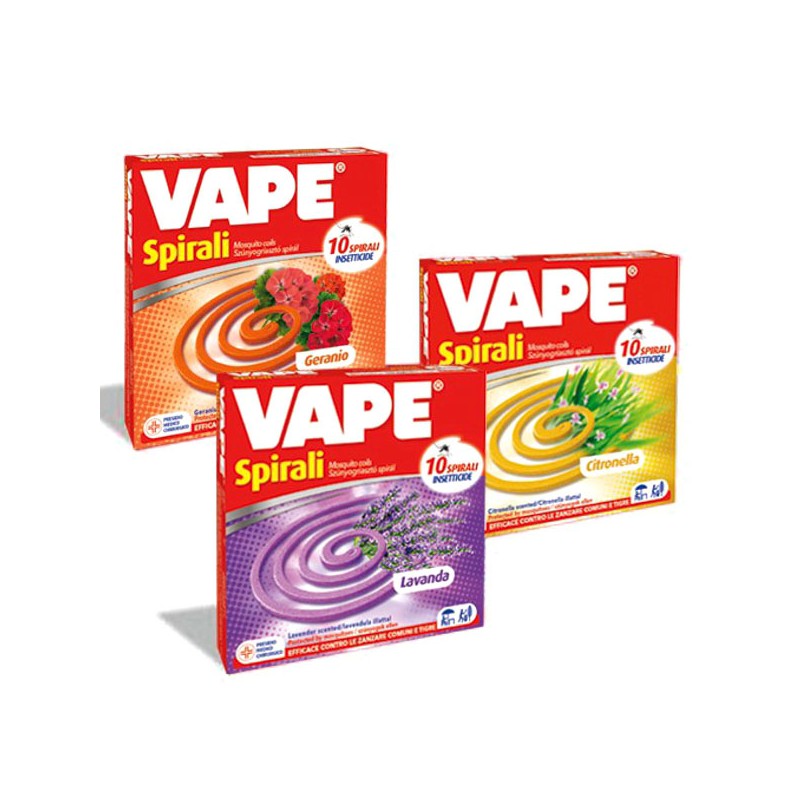 SCACCIAINSETTI SPIRALI PROFUMATE        Pz 10 VAPE