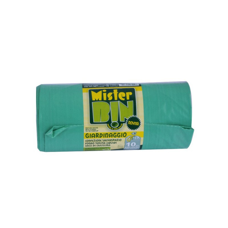 SACCO GIARD.LEGACCI VERDE 77x110 g 75 Pz 10 MR.BIN SACCO GIARD.LEGACCI VERDE 77x110 g 75 Pz 10 MR.BIN
