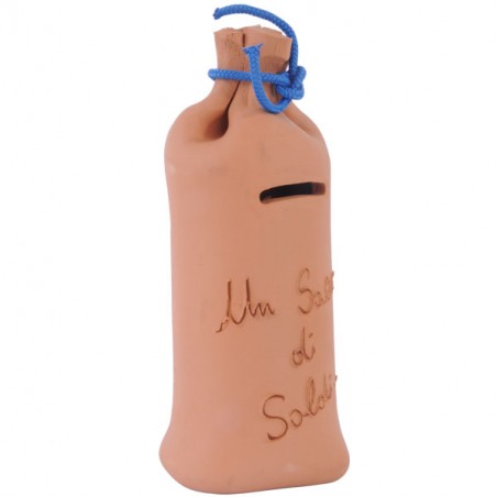 SALVADANAIO TERRACOTTA SACCO cm 10 h 19 COLI'
