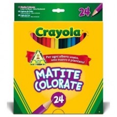 CRAYOLA, 24 MATITE COLORATE, COLORI BRILLANTI