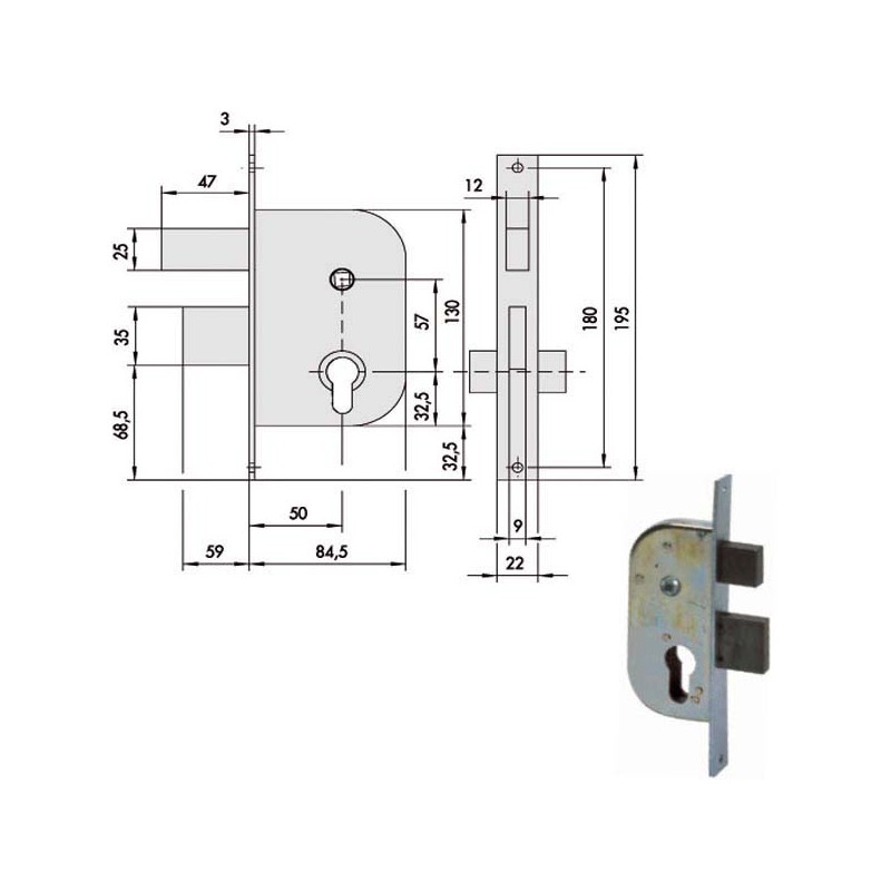 SERRATURA INFILARE FERRO           42512-50-0 CISA