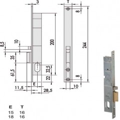 ELETTROSERRATURA INF.MONT. ALL DX  14020-18-1 CISA