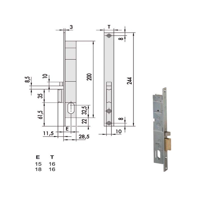 ELETTROSERRATURA INF.MONT. ALL SX 14020-18-2 CISA ELETTROSERRATURA INF.MONT. ALL SX 14020-18-2 CISA