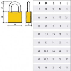 LUCCHETTO OTTONE mm 40                      POTENT